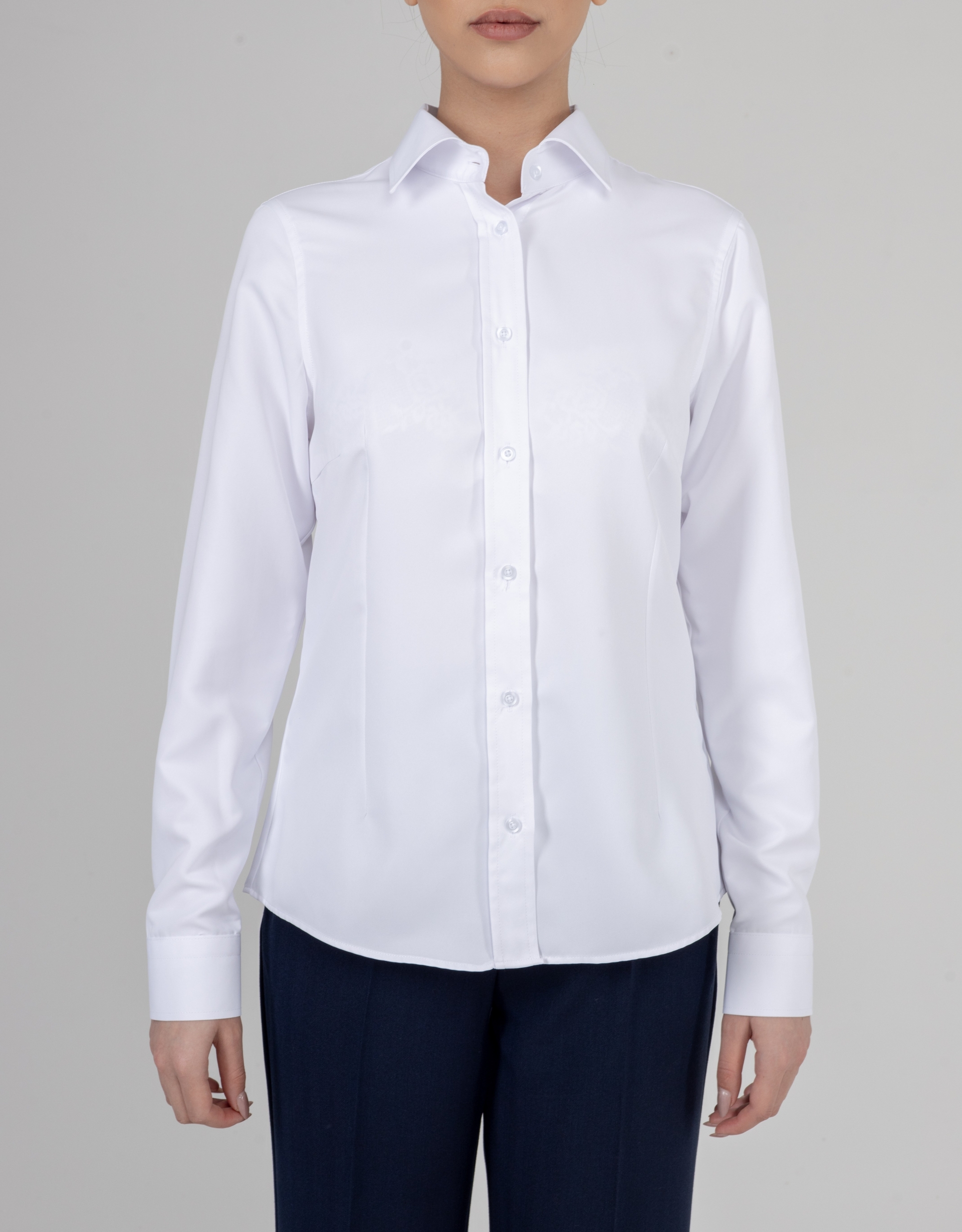 Pambıq tərkibli klassik qadın köynəyi